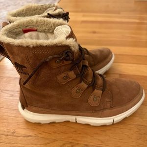 Sorel Explorer II Joan Faux Fur Waterproof Boots, Velvet Tan/Fawn, Size 9